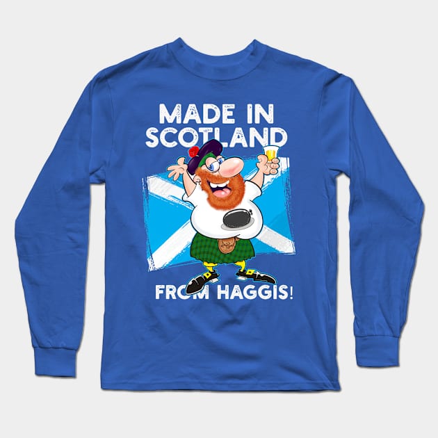 MADE IN SCOTLAND FROM HAGGIS! Long Sleeve T-Shirt by Squirroxdesigns